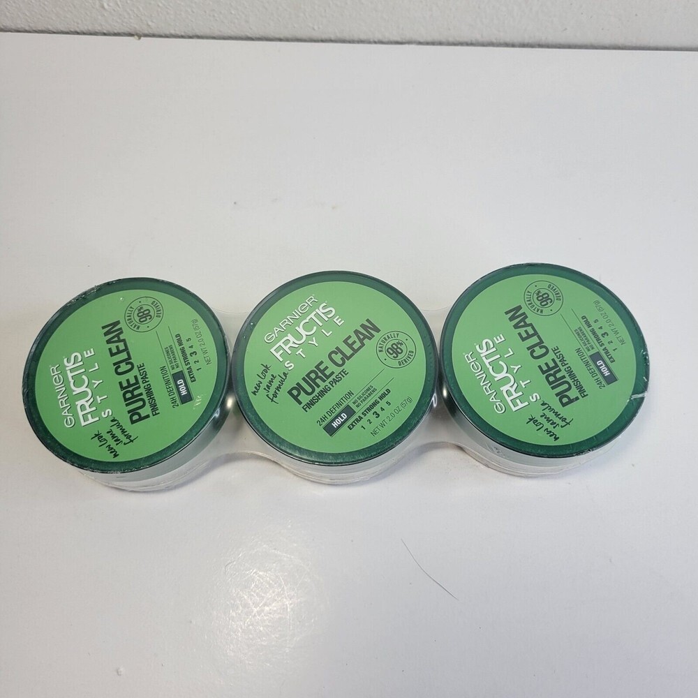 Lot of (3) Garnier Fructis Style Pure Clean Finishing Paste, 2.0 Oz Ea